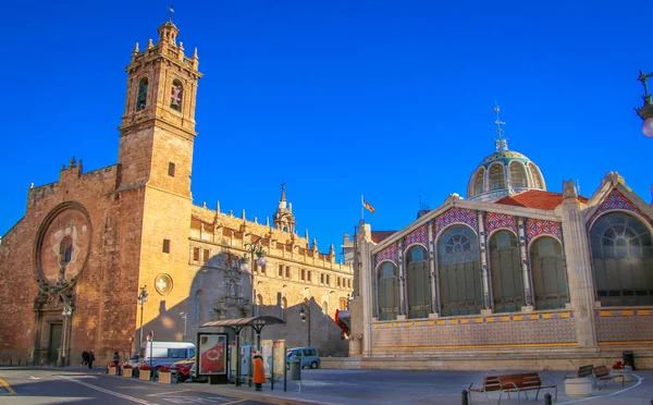 Iglesia San Juan Junto Mercado Central Valencia — Foto de Stock