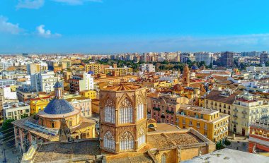 Güzel İspanyol şehir Valencia. Tarihi merkez fotoğrafları