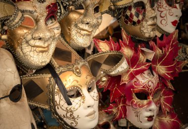 Güzel ve parlak karnaval Venedik Maske yakın çekim