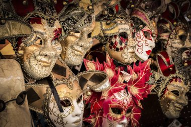 Güzel ve parlak karnaval Venedik Maske yakın çekim