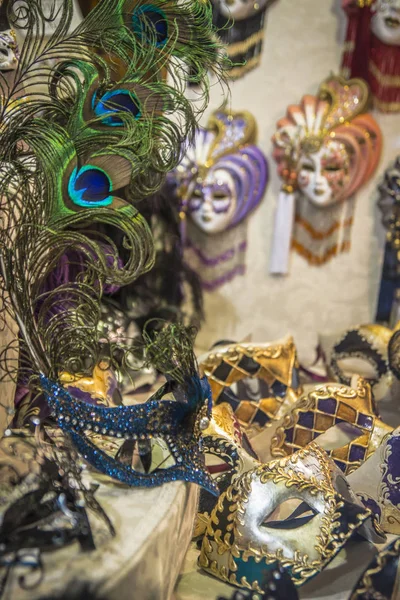 Beautiful Bright Carnival Venetian Masks Close — Stock Photo, Image