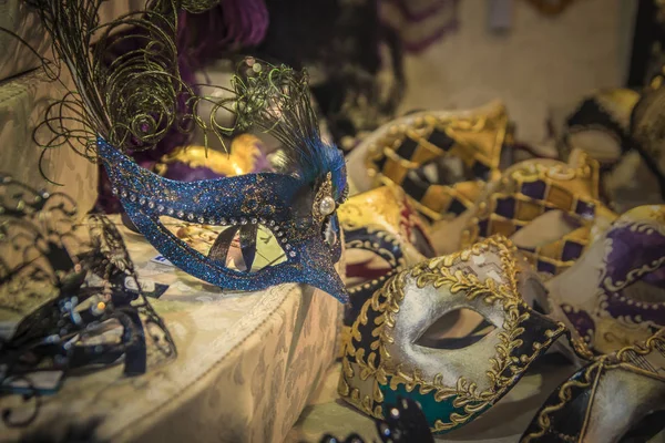 Beautiful Bright Carnival Venetian Masks Close — Stock Photo, Image