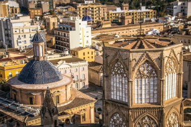 Güzel İspanyol şehir Valencia. Tarihi merkez fotoğrafları