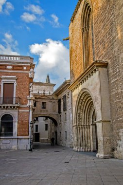Güzel İspanyol şehir Valencia. Tarihi merkez fotoğrafları