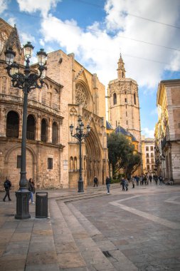 Valencia Katedrali, güzel bir Gotik tapınak Valencia, İspanya.