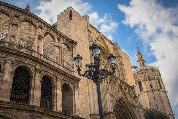 Valencia Cathedral, a beautiful gothic temple in Valencia, Spain.