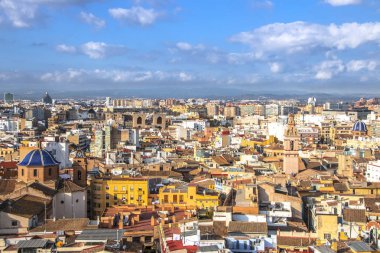 Güzel İspanyol şehir Valencia. Tarihi merkez fotoğrafları