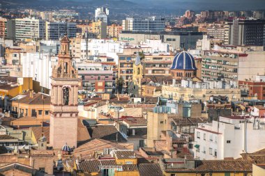 Güzel İspanyol şehir Valencia. Tarihi merkez fotoğrafları