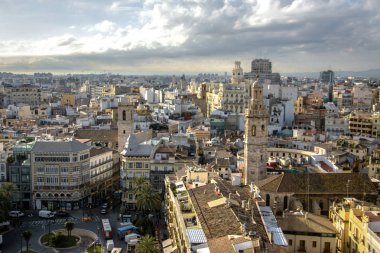 Güzel İspanyol şehir Valencia. Tarihi merkez fotoğrafları