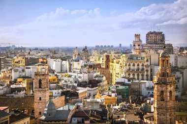 Güzel İspanyol şehir Valencia. Tarihi merkez fotoğrafları.