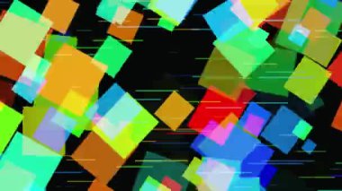 3d geometrik arka plan. Hareket geometrik yüzeyi