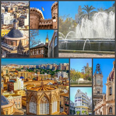 Güzel İspanyol şehir Valencia. Tarihi merkez fotoğrafları.