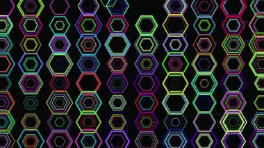 3d geometrik arka plan. Hareket geometrik yüzeyi.