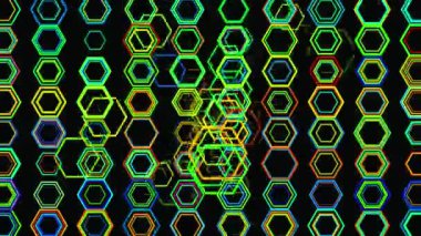 3d geometrik arka plan. Hareket geometrik yüzeyi.