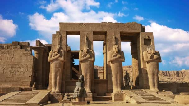 Rovine Del Bellissimo Tempio Antico Karnak Luxor — Video Stock