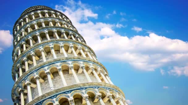 Pisai ferde torony, szimbólum, Olaszország. — Stock videók