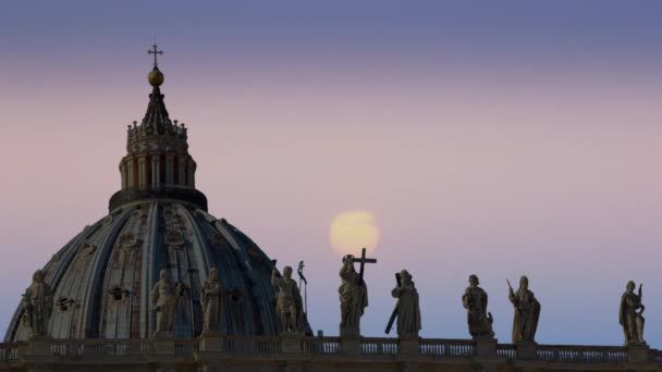 Die prachtvolle Kathedrale des Hl. Petrus im Vatikan — Stockvideo
