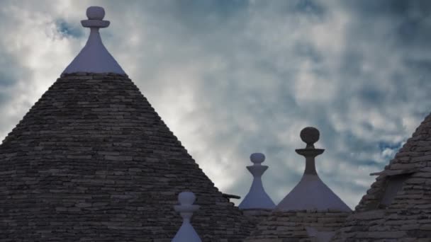 The city of Alberobello, a commune in the province of Bari Italy — Stock Video