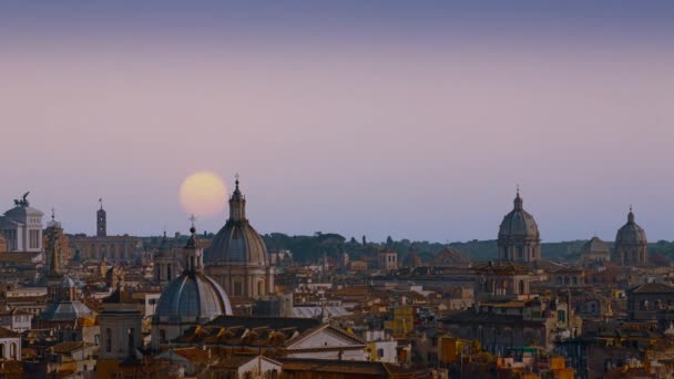 Bellissimo Panorama Della Splendida Città Roma — Video Stock