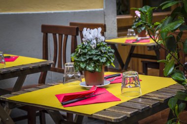 Floransa Geleneksel Cozy Outdoor Cafe, İtalya