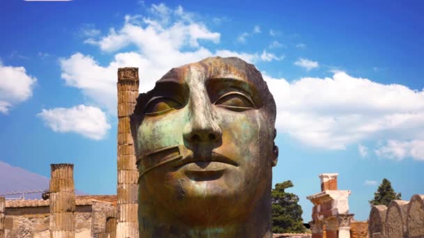 Cidade Pompeia Destruída Erupção Monte Vesúvio — Vídeo de Stock
