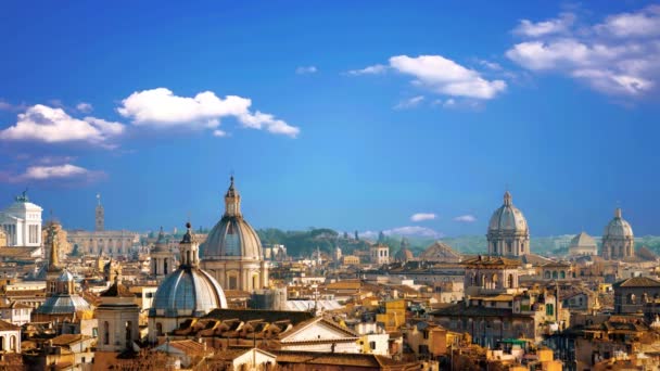 Beautiful panorama of the gorgeous city of Rome, Italy — Stock Video