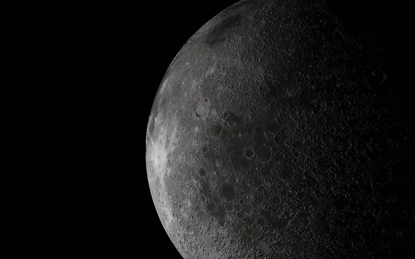 A imagem da esfera e a superfície da lua . — Fotografia de Stock