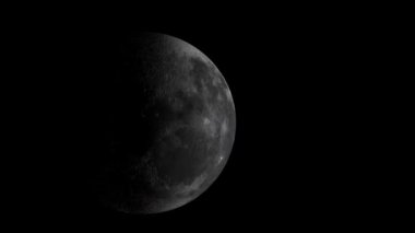 Kürenin görüntüsü ve ay yüzeyi. 3d render.