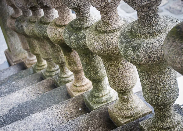 Architecture and details. semi-circular balcony stone balustrade. — Stock Photo, Image