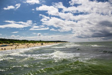 Palanga, Baltık Denizi kıyısı. Baltık Denizi'nin kumlu sahili.