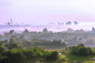 Parlak güzel şafak, ışık sisgeçer
