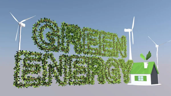 Concept Green Production Use Energy Rendering — Stock Photo, Image