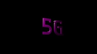 5G soyut animasyon, yüksek hızlı erişim. 3B görüntüleme