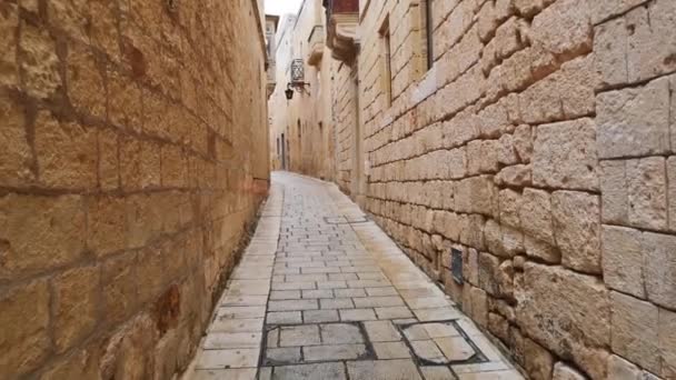 Walk Old City Mdina Malta — Stock Video