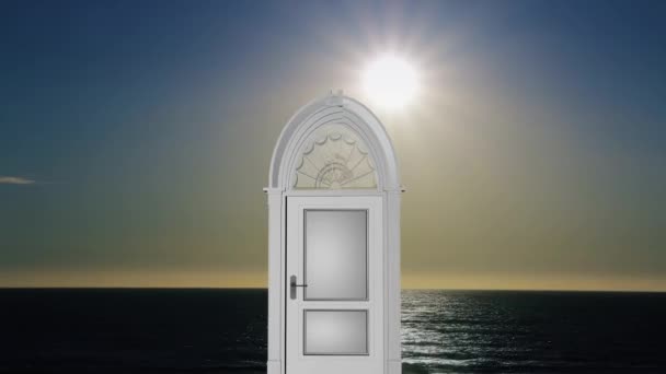 Metafora Drzwi Nieba Się Otwierają — Wideo stockowe