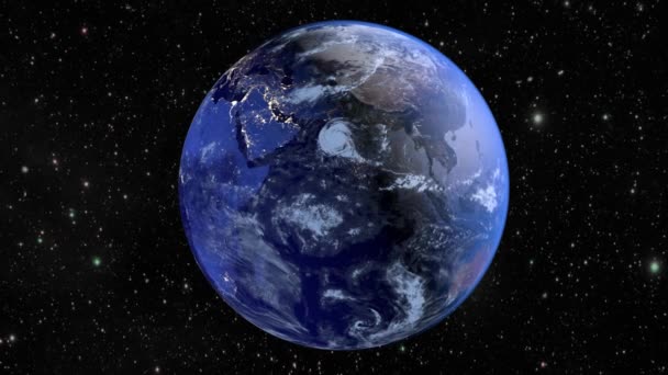 Die Rotation Des Planeten Erde Rendering — Stockvideo