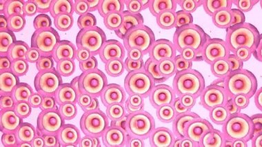 Soyut animasyon, elementlerin dinamik dönüşünün arka planı. 3B görüntüleme