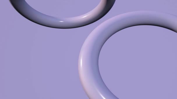 Abstraction Background Moving Rings Rendering — Stock Video