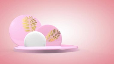 Altın zeytin dalları ile fantezi tasarım arka planı, 3B görüntüleme