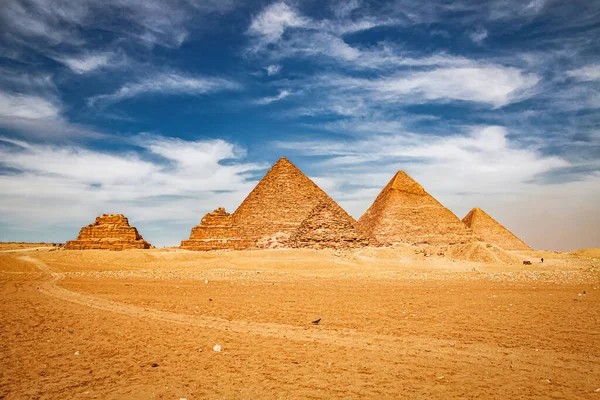 Oude Grote Piramides Gizeh Caïro Egypte — Stockfoto