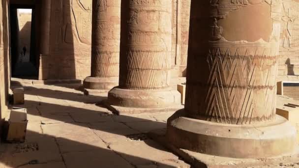 The ruins of the ancient temple of Horus in Edfu, Egypt — Stock Footage The ruins of the ancient temple of Horus in Edfu, Egypt Stock Video