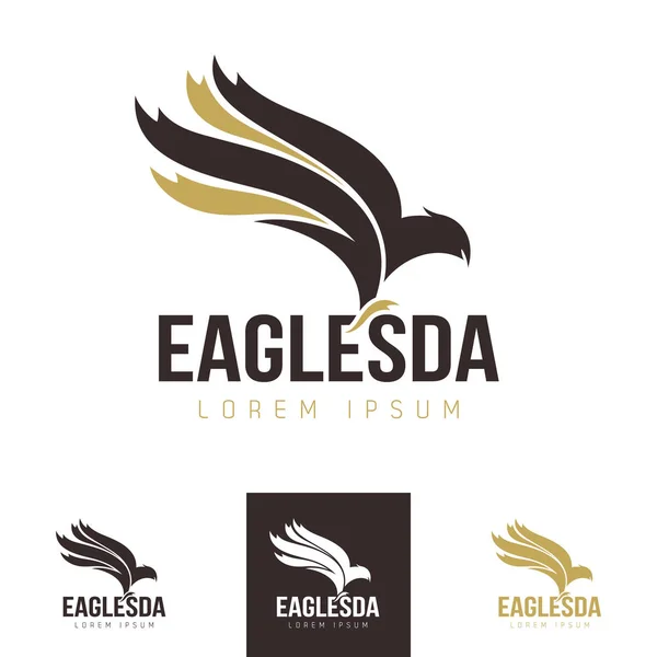Eagle Falcon Logo Embleem Hawk Insignia Vector Sjabloon — Stockvector