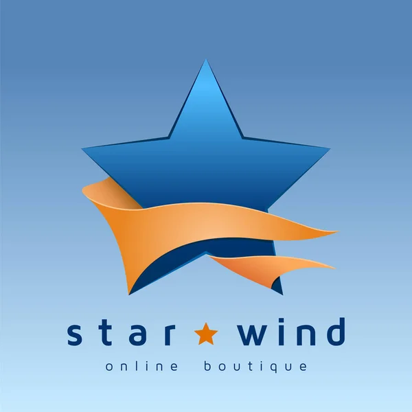 Lambang Bintang Logo Merek Templat Ilustrasi Vektor - Stok Vektor