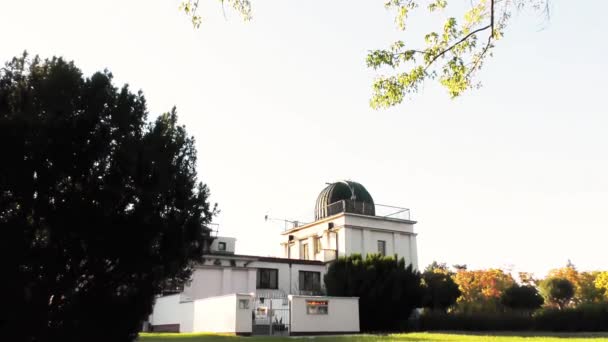 Herfst Het Park Astronomisch Observatorium — Stockvideo