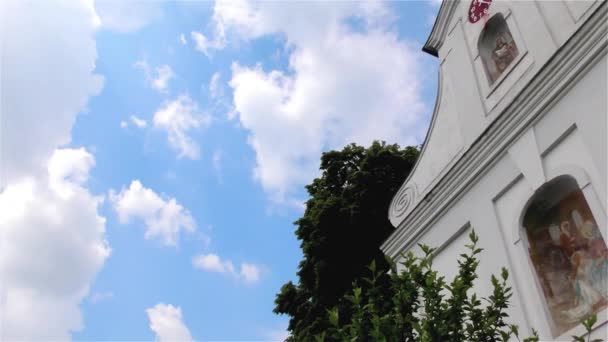 Jesus Cristo Ouro Cruz Igreja Pequena Crucifixo — Vídeo de Stock