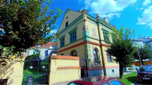Историческое Здание Здание Европе Чехия — стоковое видео