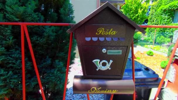 Cassetta Postale Cassetta Postale Ceca Metallo — Video Stock