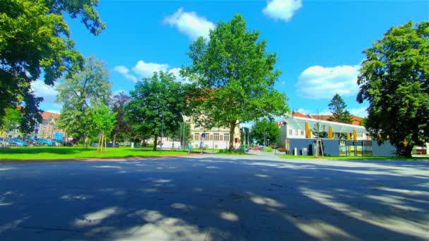 Parque Ciudad Pequeña Europa Prostejov — Vídeo de stock