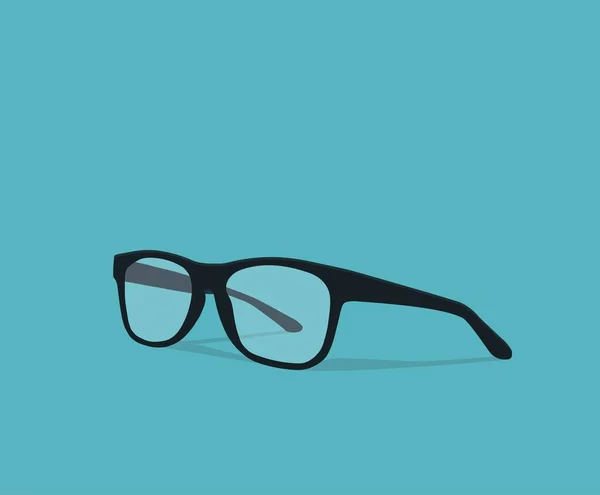 现代眼镜图标在白色背景向量上被隔离黑色框架中的典雅眼镜 眼镜与镜头 眼镜模型 图库插图