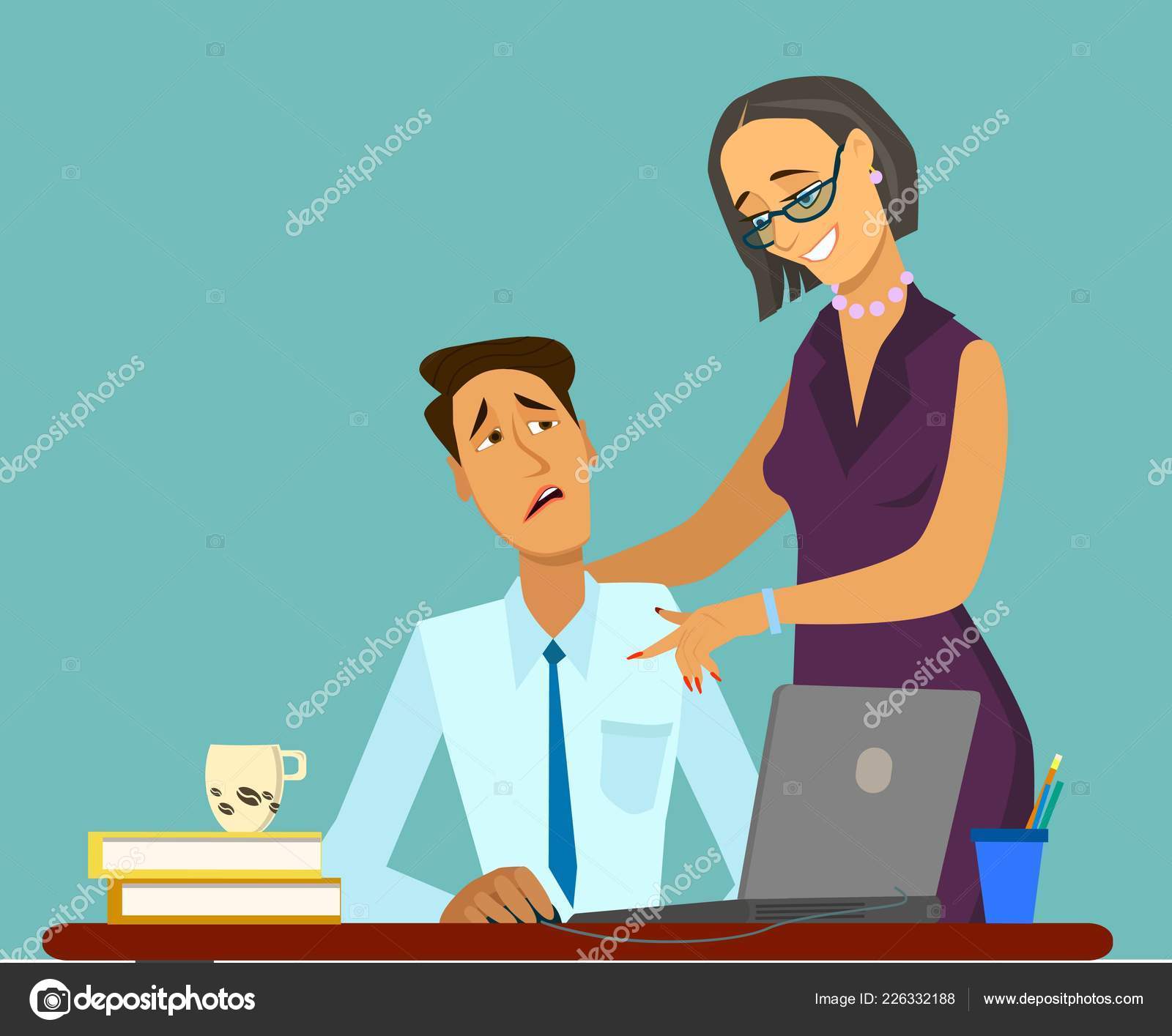 Sexual Harassment Work Office Woman Her Lustful Boss Vector Illustration Stock Vector Image by ©lastrooo #226332188 Sexual Harassment Work Office Woman Her Lustful Boss Vector Illustration Stock Vector Image by ©lastrooo #226332188